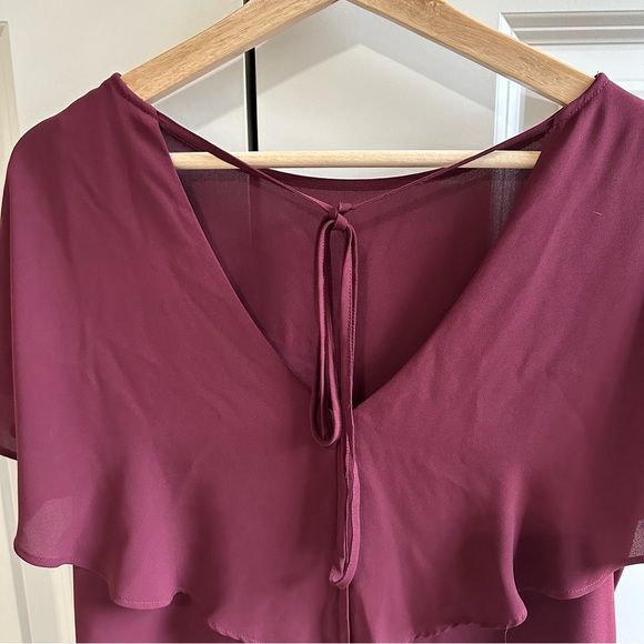 Maroon Blouse LOFT XS - Picture 3 of 4